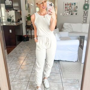 Cream jumpsuit